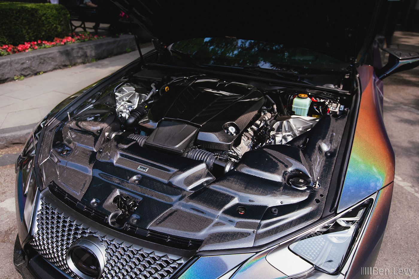 GruppeM Carbon Fiber Ram Air Intake System in Lexus LC500
