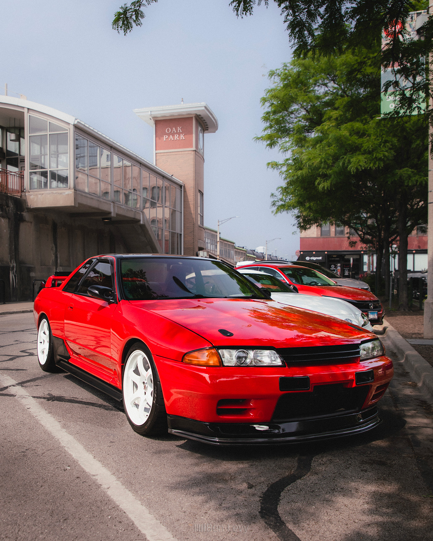 Red Skyline GT-R Parked in Oak Park
