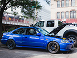 Blue EM1 Civic Si with S2000 Seats