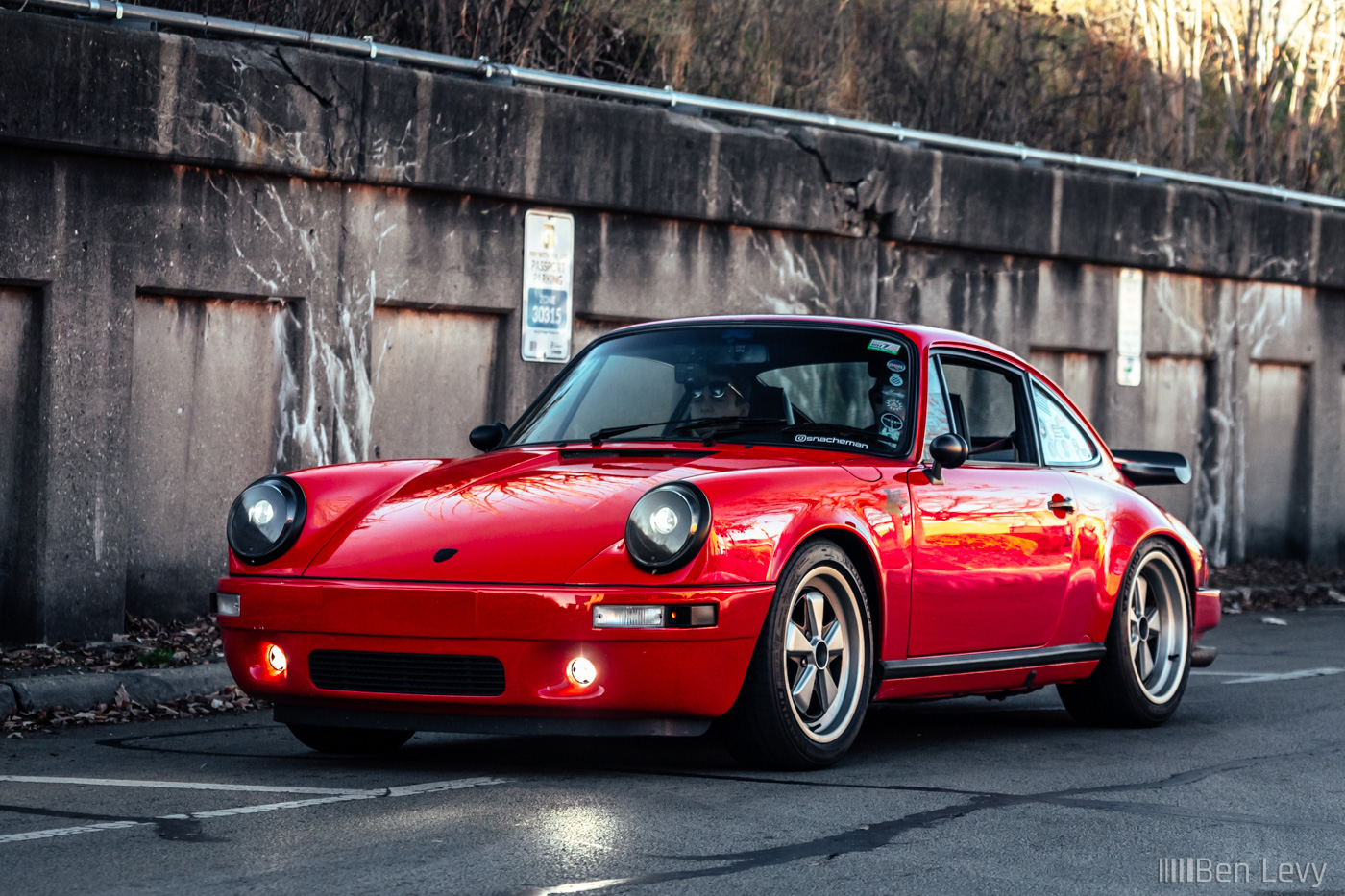 Red Porsche 911 on a Thanksgiving Day Drive
