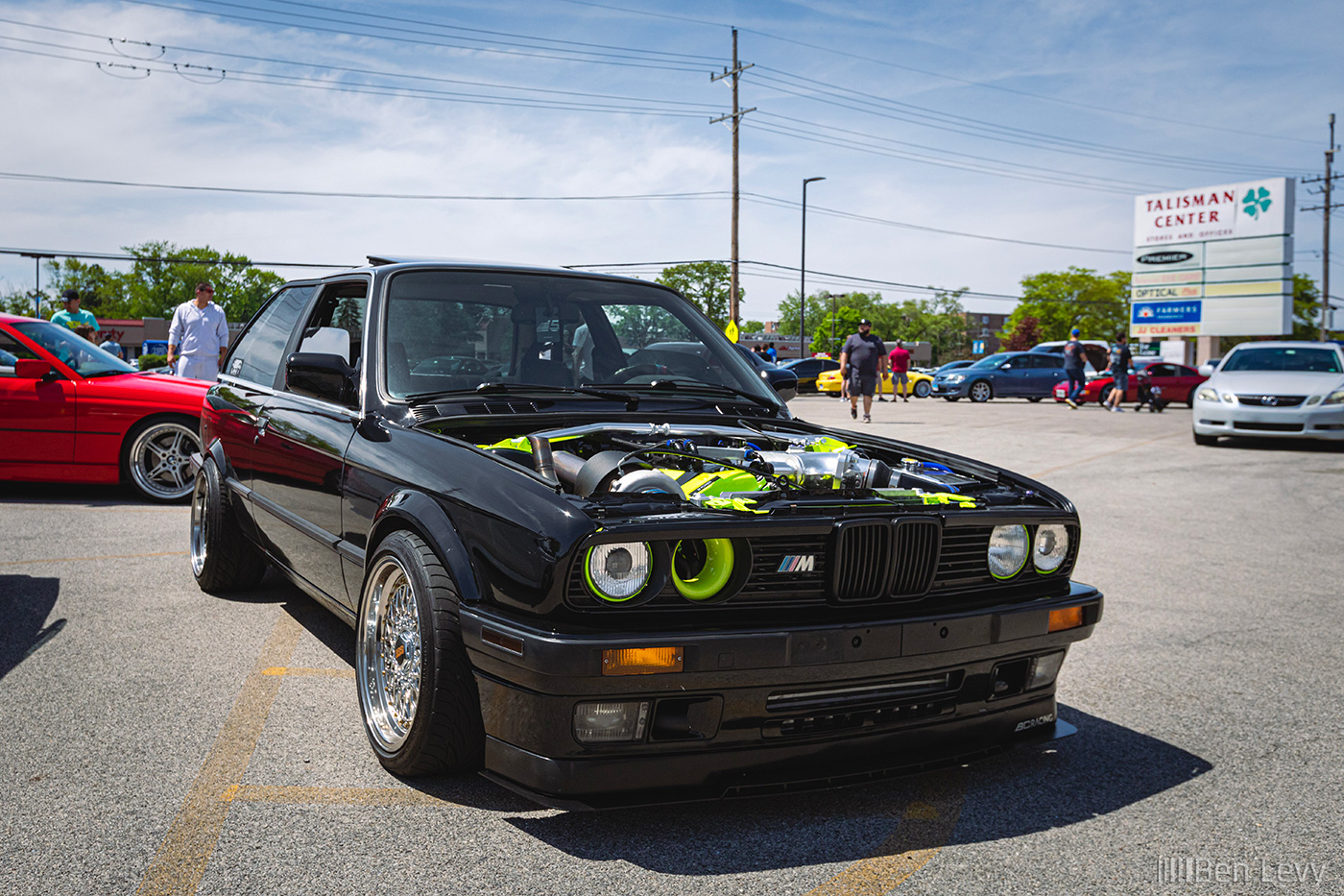 Black E30 BMW Coupe with Turbocharged M50