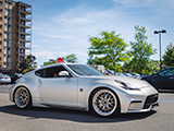 Silver Nissan 370Z at Cars & Coffee in Gelnview