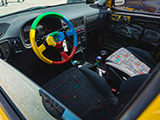 Three Color Steering Wheel in Volkswagen Polo Harlequin