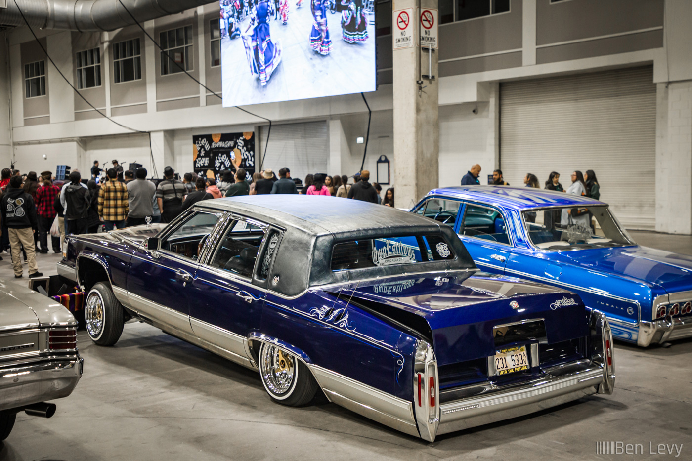 Blue Cadillac with Own Estilows Car Club