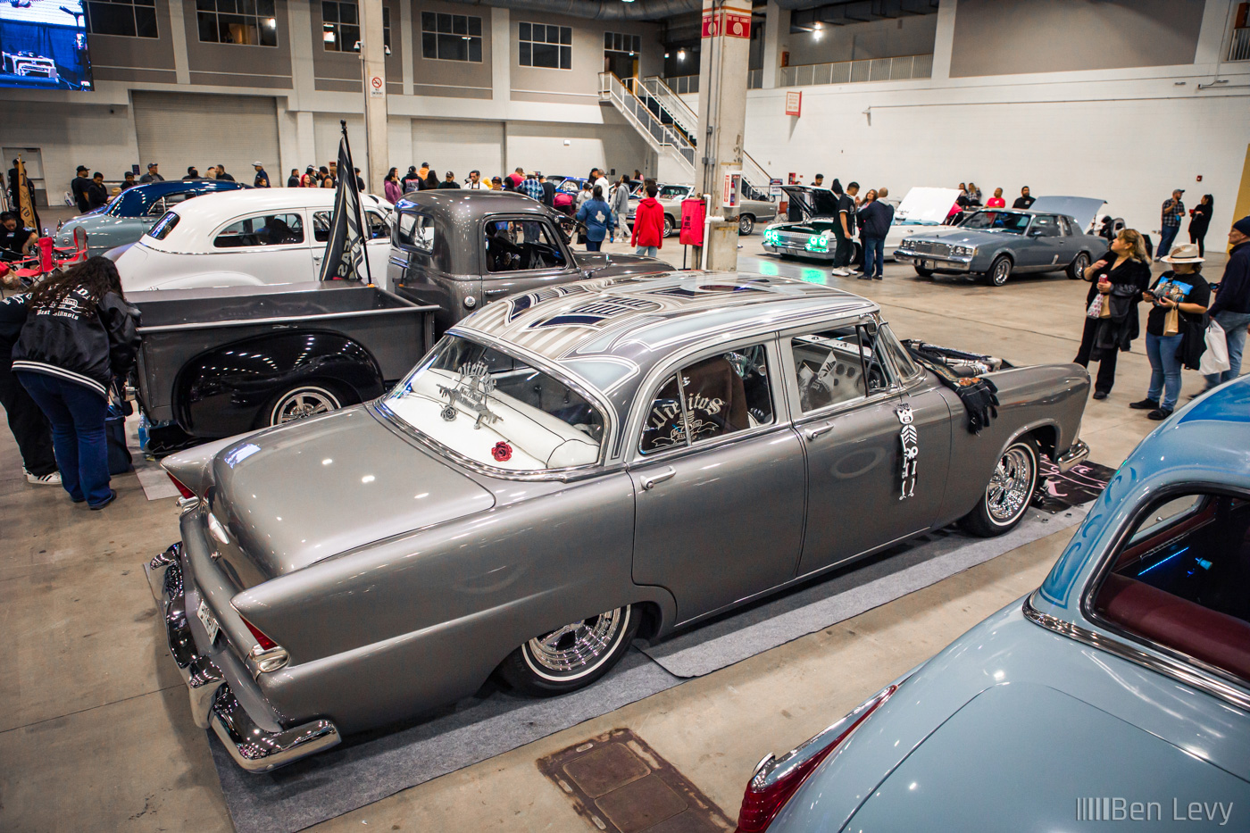 1955 Plymouth Savoy at Lowrider Show in Chicago