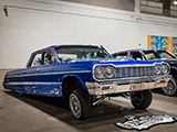 Blue Chevrolet Impala at Chicago Lowrider Festival