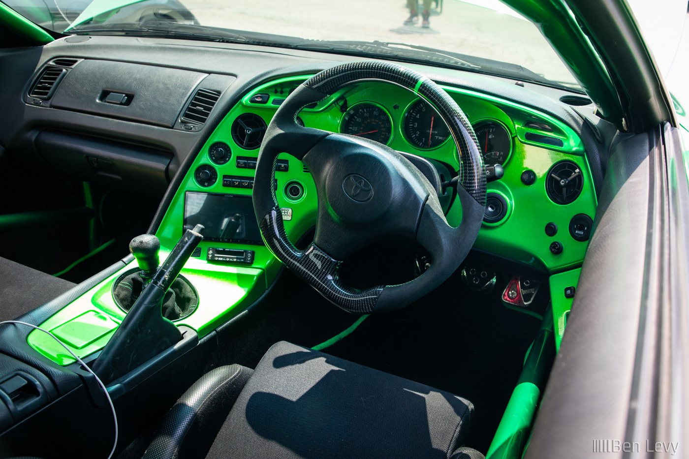 Green Interior in Right-Hand Drive Toyota Supra