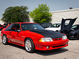 Red Foxbody Ford Mustang SVT Cobra