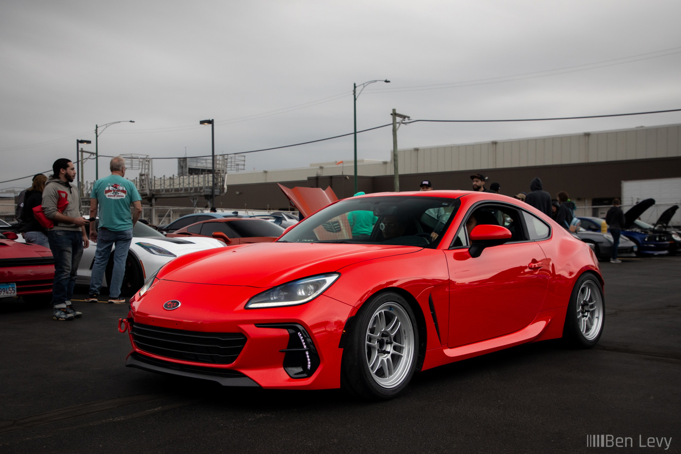 Red Subaru BRZ at Chicago Cars and Coffee