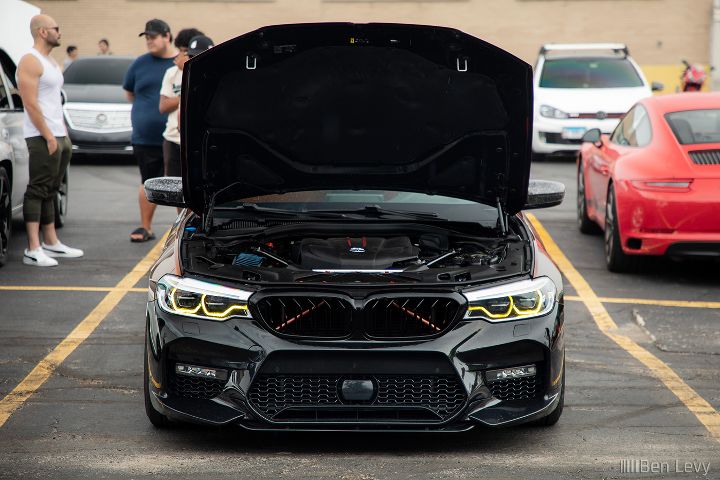 Front of BMW 540i M Sport at Cars and Coffee