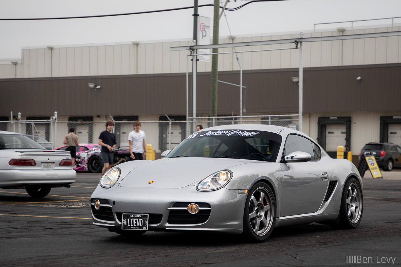 Silver Porsche Cayman