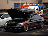 Black BMW 540i M Sport at Chicago Car Meet