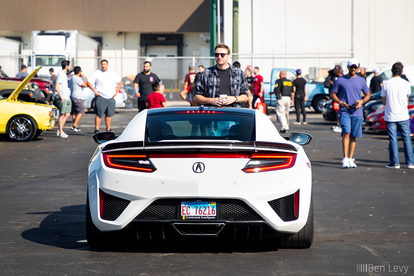 White Acura NSX at Cars and Coffee in Chicago