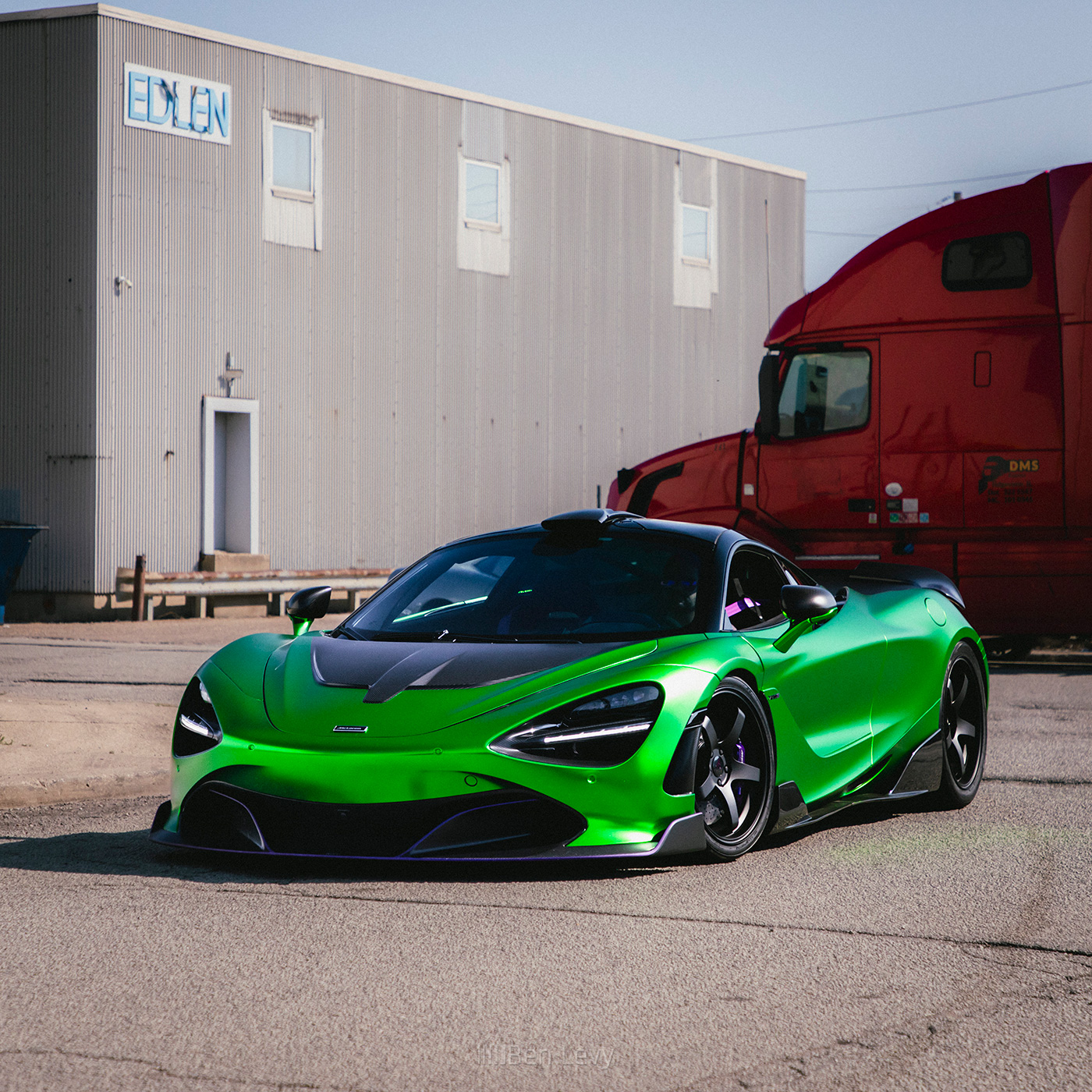 Green McLaren 720S Arriving for Cars and Coffee