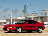 Red 2G Toyota MR2 at a Cars & Coffee in Chicago