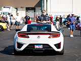 White Acura NSX at Cars and Coffee in Chicago