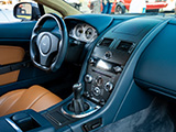 Blue Leather Dash in an Aston Martin Vantage