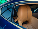 Blue Stitching on Tan Aston Martin Seats