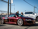 Classic Red Pearl Effect Audi R8 V10 in Chicago