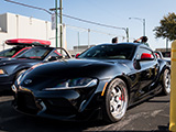 Black Mk5 Toyota Supra on Work Meister 3P Wheels