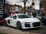 White Audi R8 with ALPHA 9 Twin Turbo Package from AMS Performance