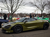 Green Wrap on McLaren 720S Spider in Hinsdale