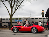Red Ferrari 500 TRC leaving a Car Meet in Hinsdale