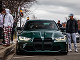 Front of Green BMW M3 Competition