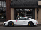 Side of a White Porsche 911 R