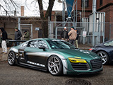 Green Wrap on Audi R8 V10 at Midwest Performance Cars Toy Drive