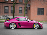 Ruby Star Porsche GT4 RS on Fulton in Chicago