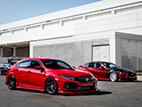 Red Honda Civic Type R Lined Up for Tuner Evo