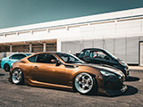 Brown Scion FR-S lined up for Tuner Evo Chicago