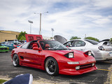 Red SW20 MR2 with Headlights Up