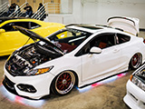 White Honda Civic Si Coupe with Fatboy Graphics