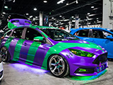 Green and Purple Focus ST at Tuner Galleria