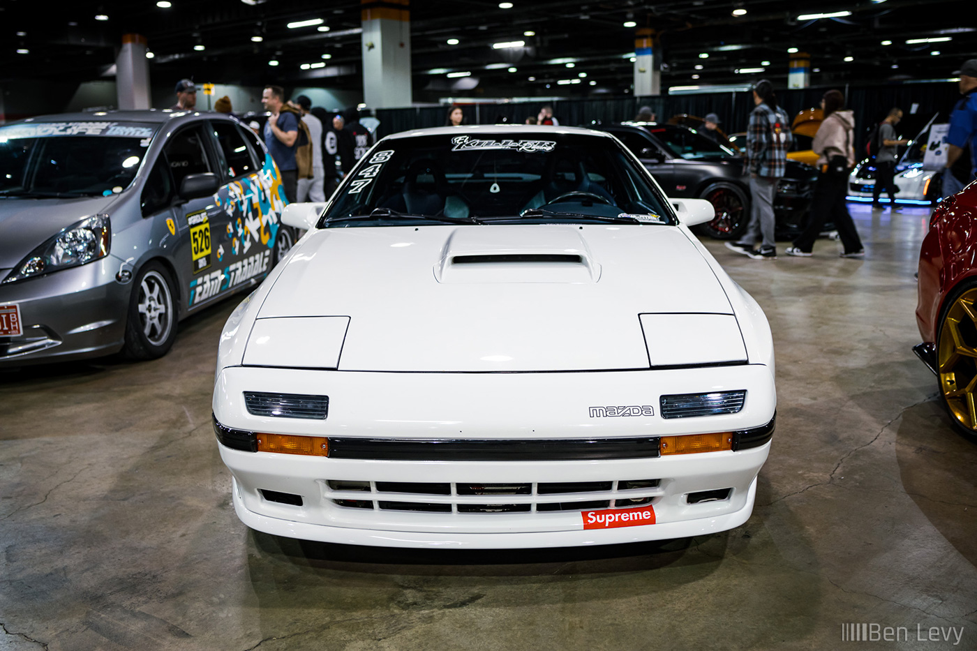 Front of White FC Mazda RX-7