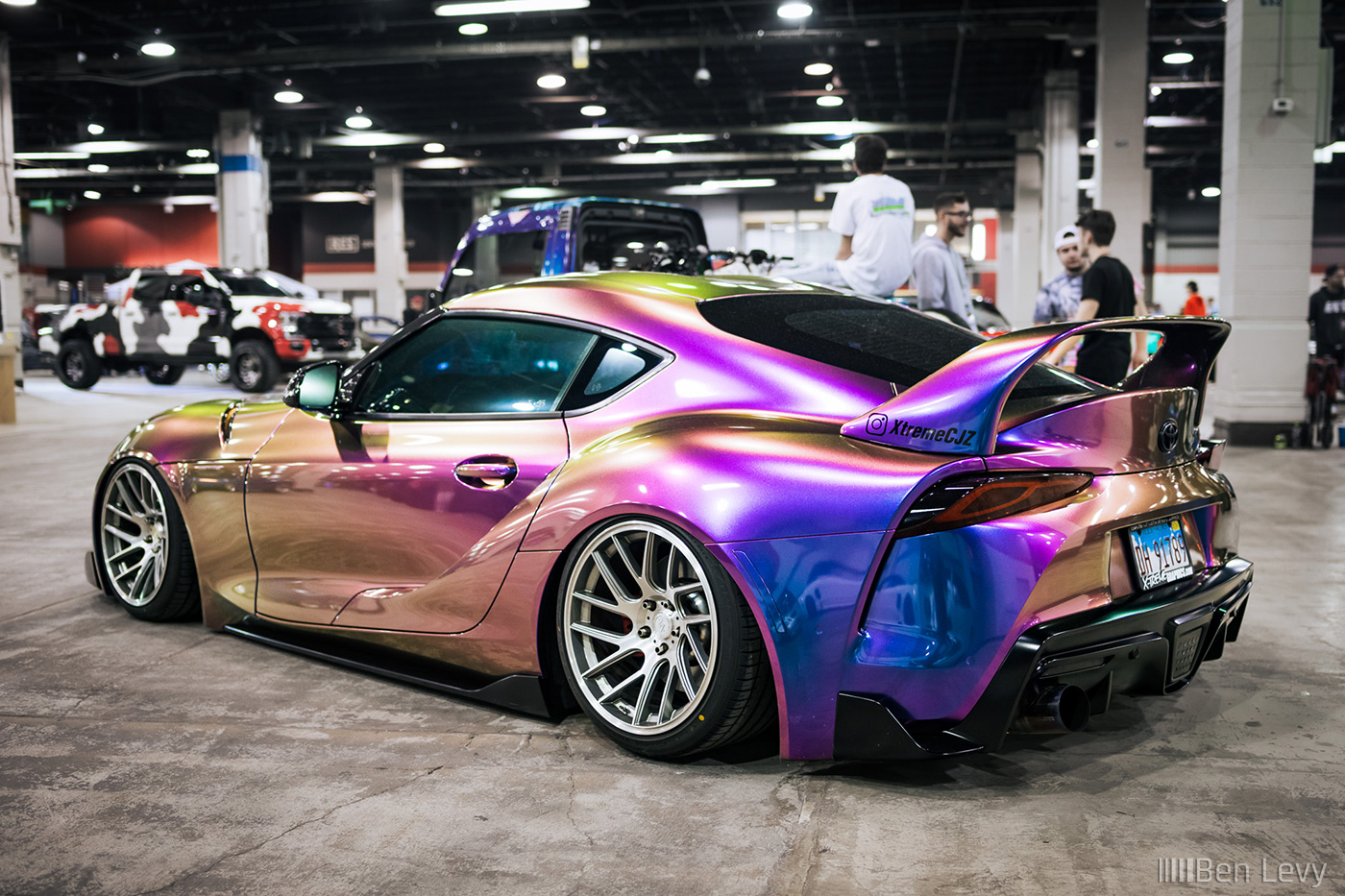 Bagged Toyota Supra with Wrap