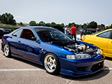 Blue DC2 Integra with White Work Meister Wheels