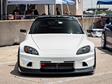 Front of White Honda S2000 at Chicago's USDM Super Meet