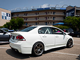 White Honda Civic Sedan at USDM Super Meet
