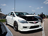 White Honda Civic Sedan at USDM Super Meet