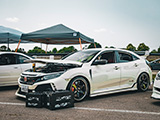 White Honda Civic Type R
