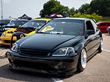Black Honda Civic Hatchback at USDM Super Meet