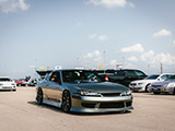Silver Nissan Silvia Leaving Route 66 Raceway