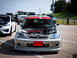 Front of Civic Hatchback with K20 Swap