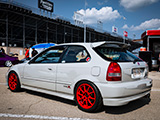 Grey Honda Civic Hatchback at Chicago USDM Super Meet