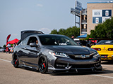Grey 9th Gen Honda Accord Coupe at USDM Super Meet