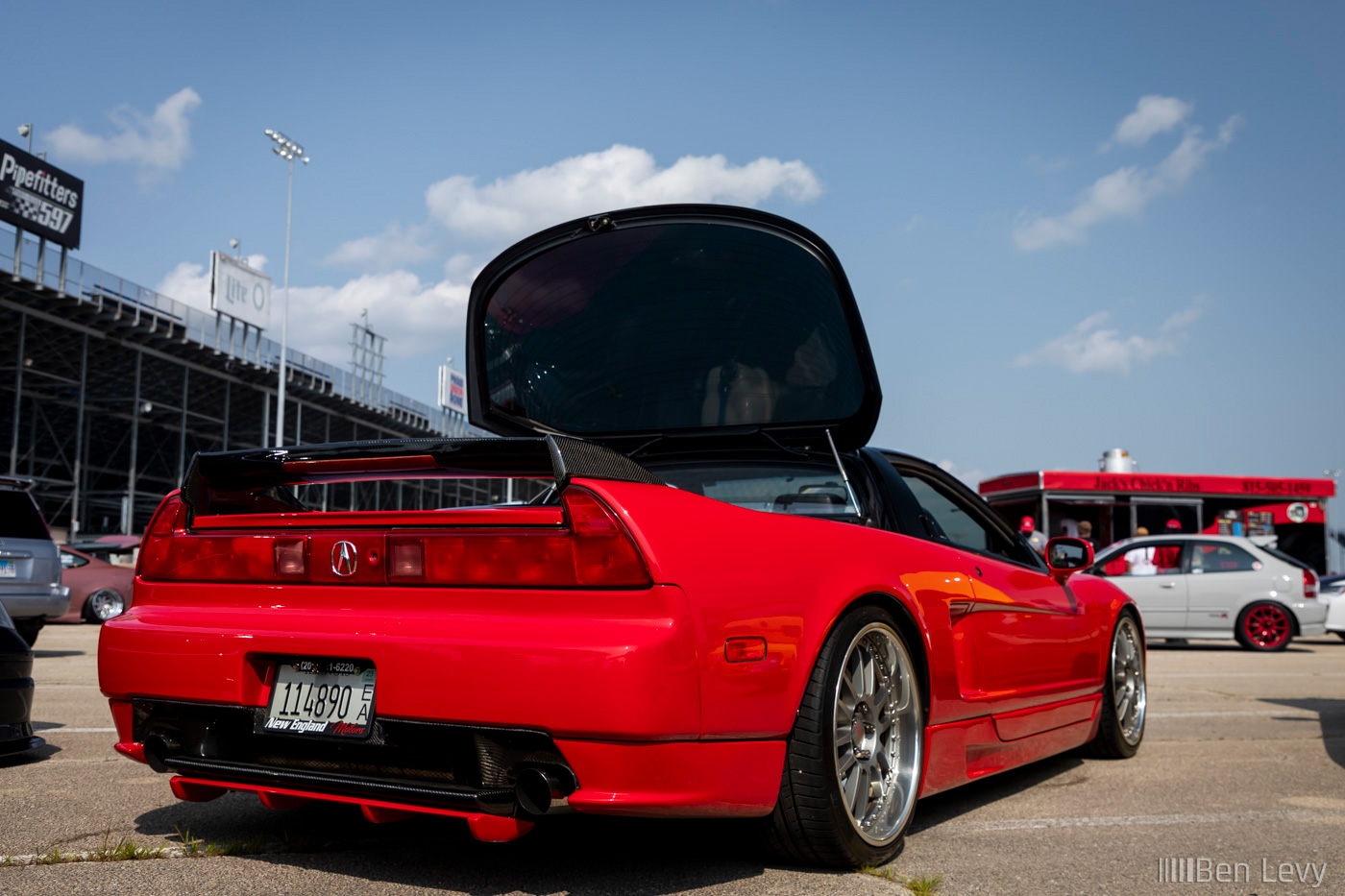 Rear Quarter of Red Acura NSX