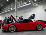 Red Acura NSX on OZ Racing Wheels